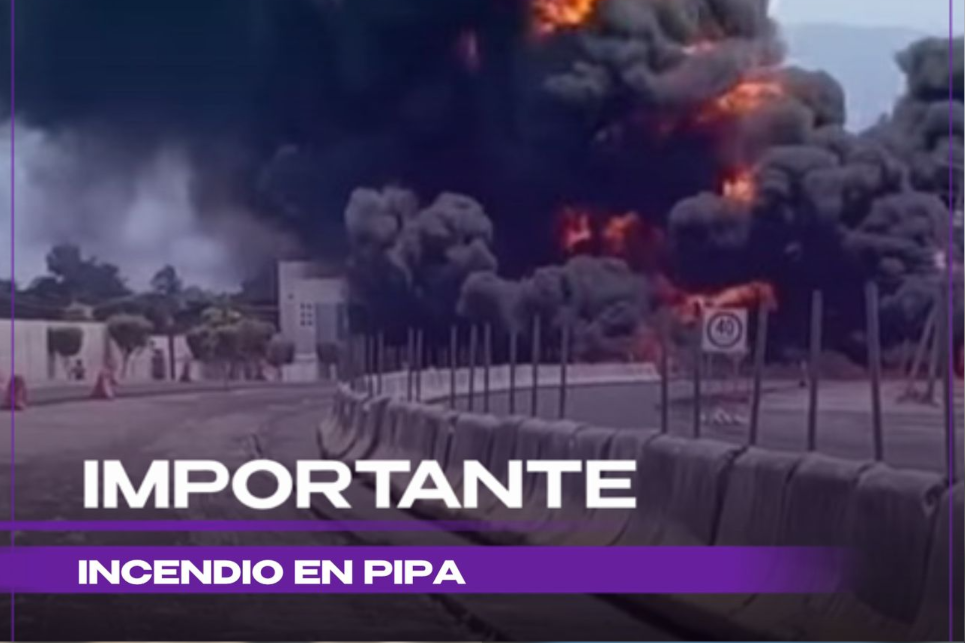ÚLTIMA HORA | Volcadura e incendio de pipa provocan cierre en autopista ...