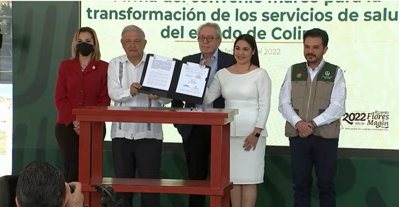 AMLO firma convenio en Colima para mejorar servicios de salud