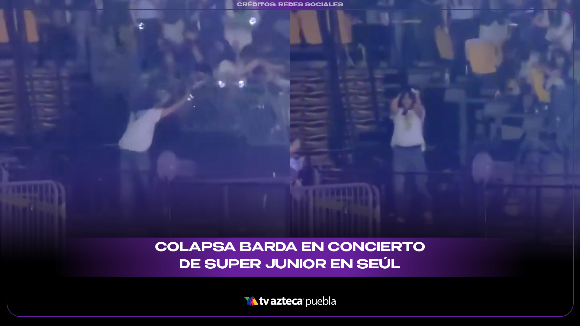 Colapsa barda en concierto de Super Junior en Seúl y fans caen