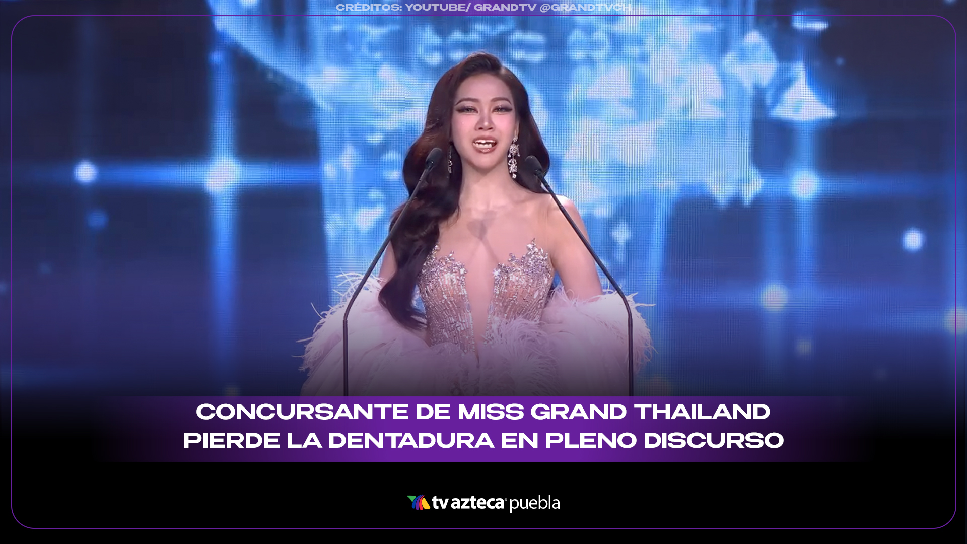 Concursante de Miss Grand Thailand pierde la dentadura en pleno discurso