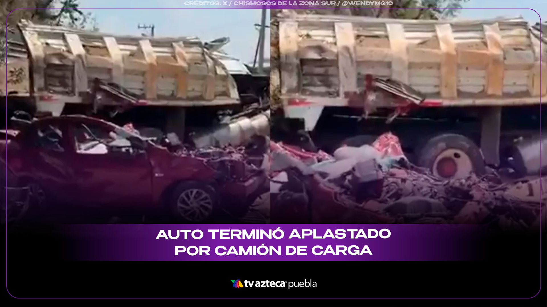 Tragedia en la carretera Naucalpan–Ixtlahuaca: camión sin frenos aplasta auto y deja cuatro muertos.