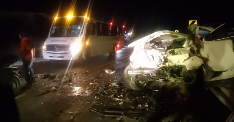 Accidente en la Carretera Federal 120, choque frontal deja un muerto
