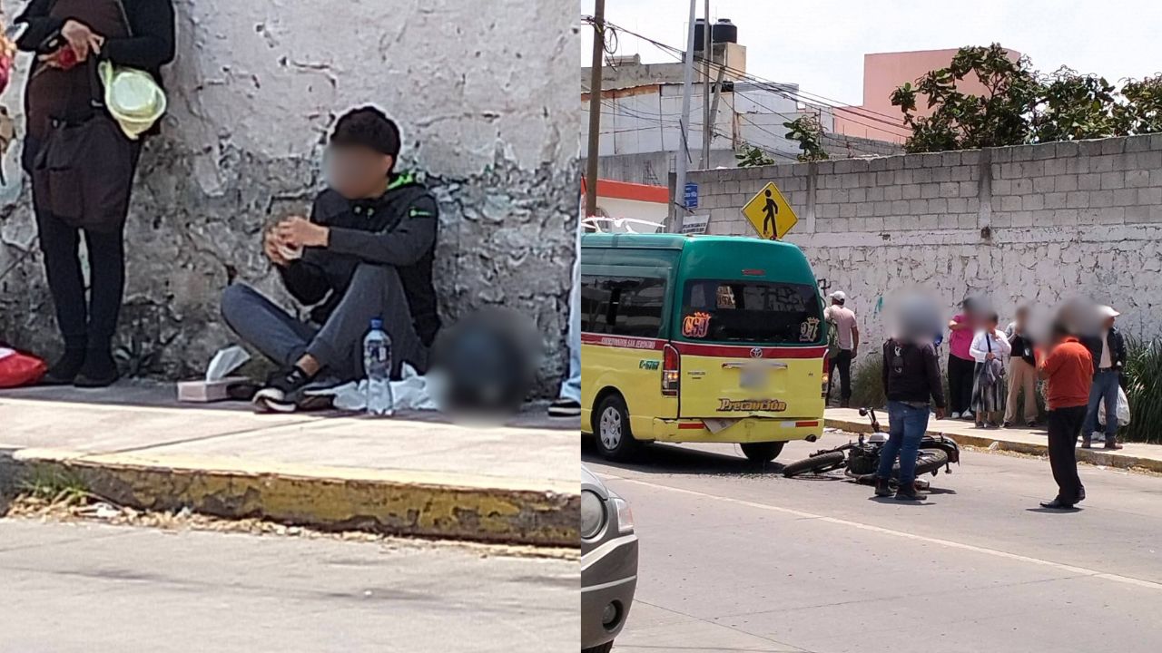 Joven resultó herido tras choque en Cuautlancingo hoy; impactó contra combi