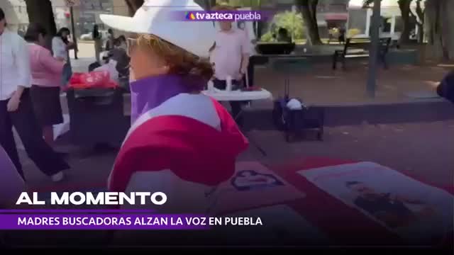 Madres Buscadoras de Puebla recorren calles de la ciudad este 10 de mayo