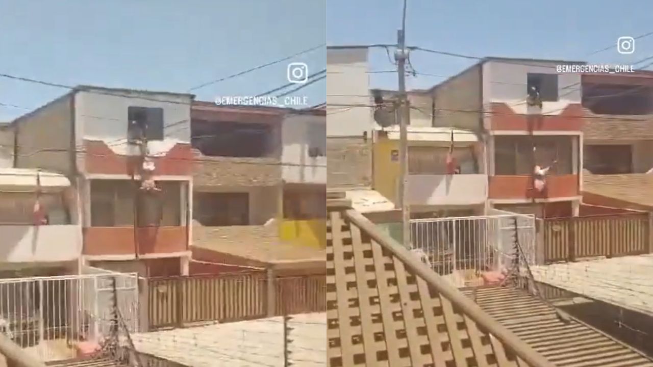 Hombre se cae de segundo piso desnudo; Era el amante y lo atraparon en ...