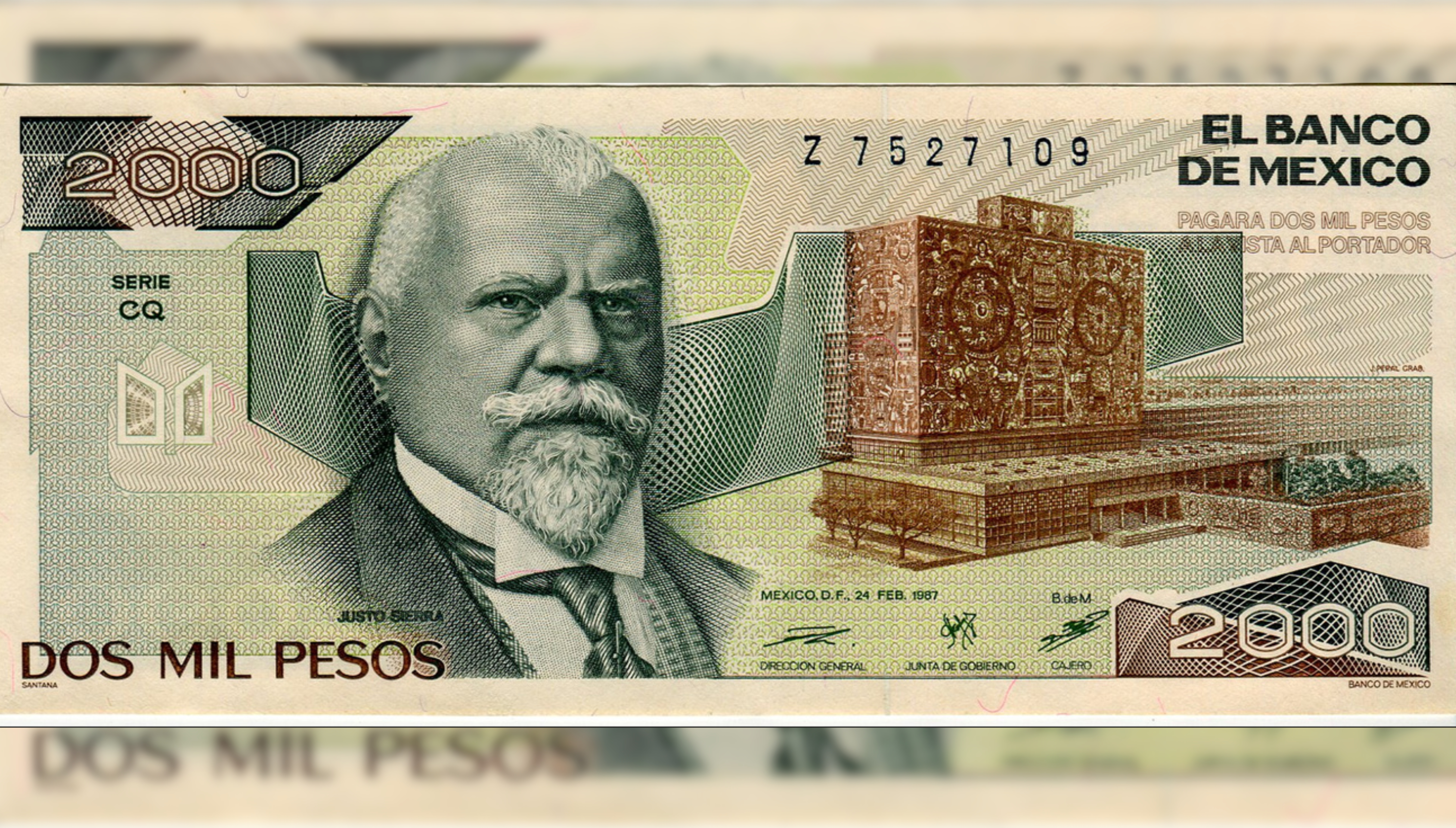 Así era el billete de 2000 pesos que una vez circuló en México