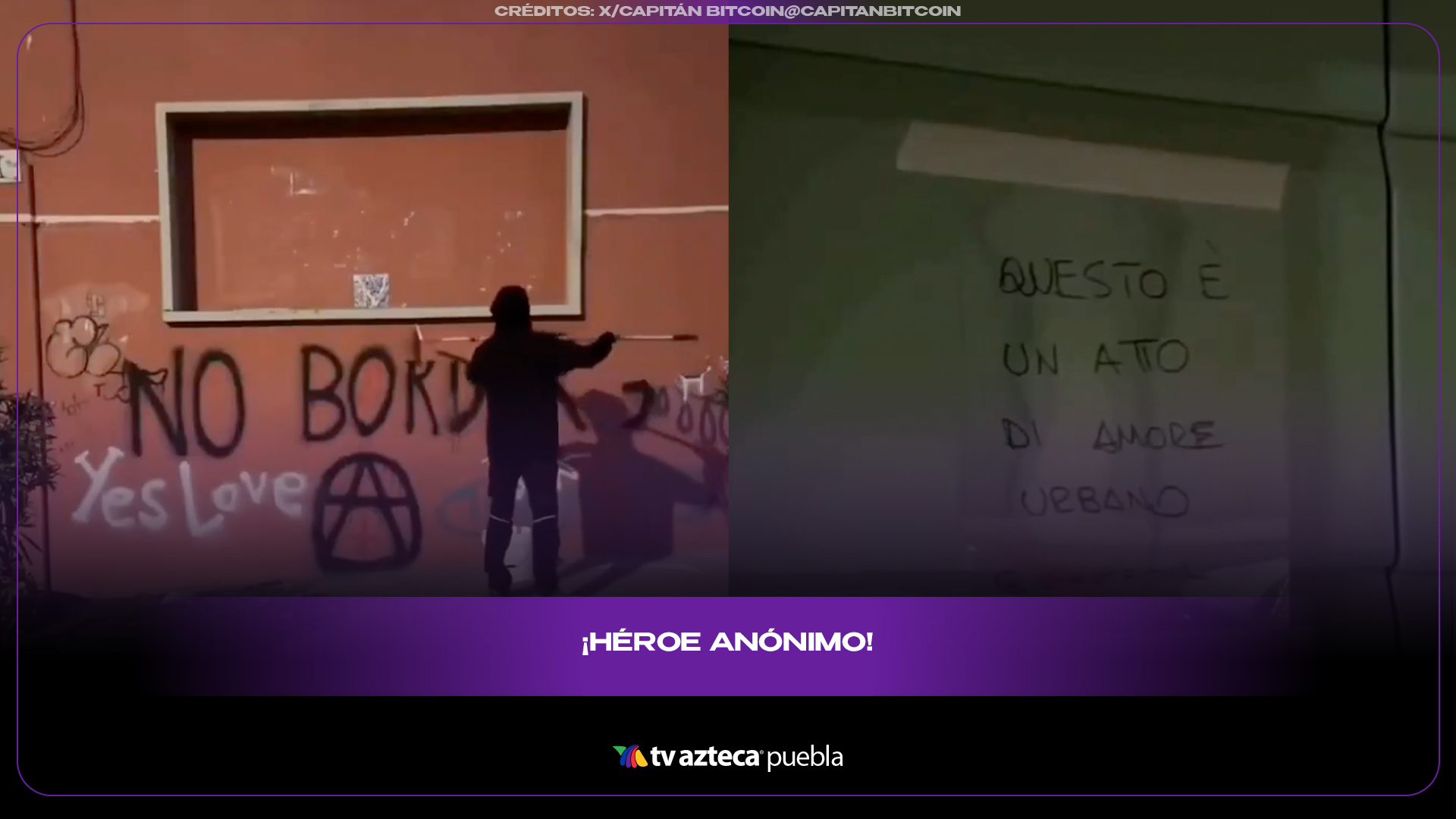 Hombre limpia grafitis en Italia y deja mensajes que conmueven a redes