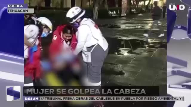 Mujer se golpea en la cabeza en Tehuacán y debe ser atendida