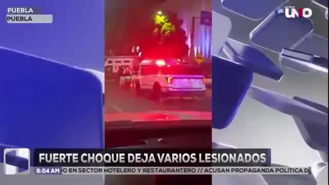 Fuerte choque deja varios lesionados en el bulevar Hermanos Serdán