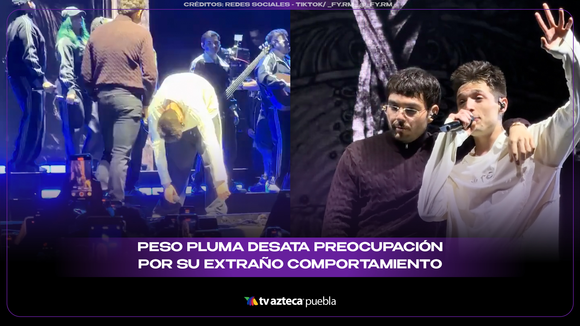 Peso Pluma desata preocupación por su extraño comportamiento en concierto