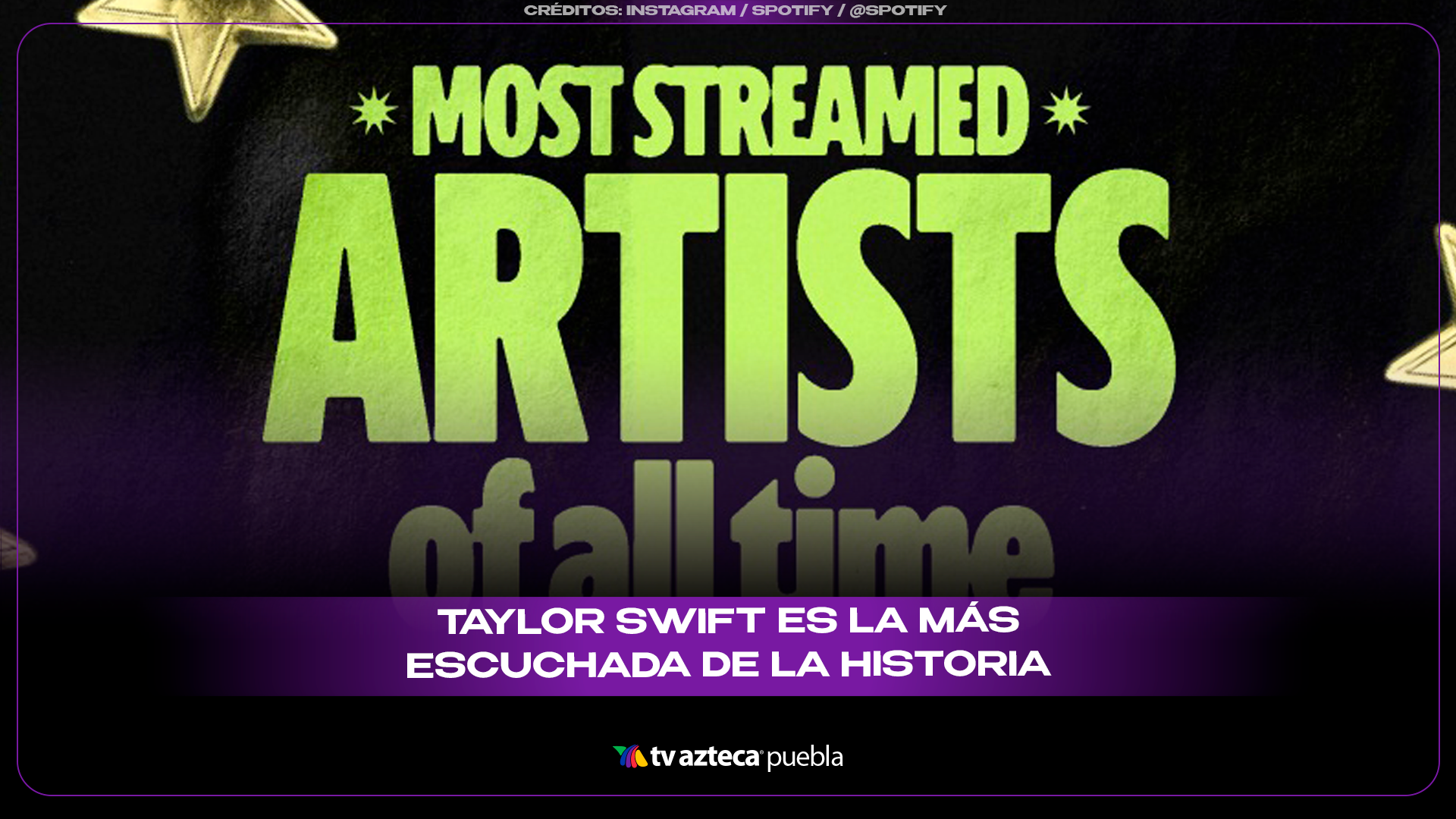 Spotify revela a Taylor Swift y Bad Bunny como los artistas más escuchados de la historia.