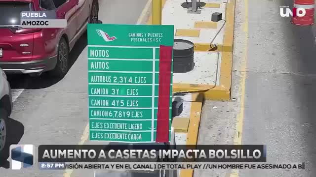 Aumentan tarifas de casetas en Puebla