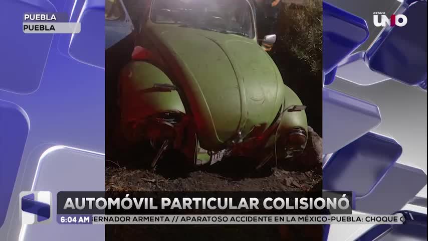 Accidente en la autopista México-Puebla deja daños en San Felipe