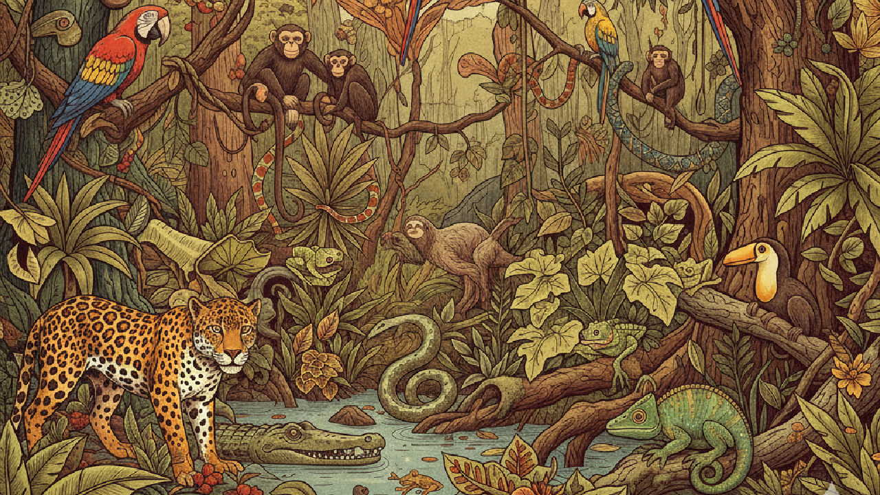 ¿Cuántos animales ves en la selva? El acertijo visual que pone a prueba tu inteligencia