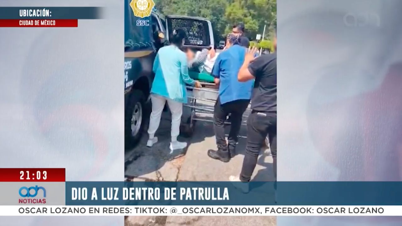 Mujer dio a luz dentro de una patrulla en la Ciudad de México