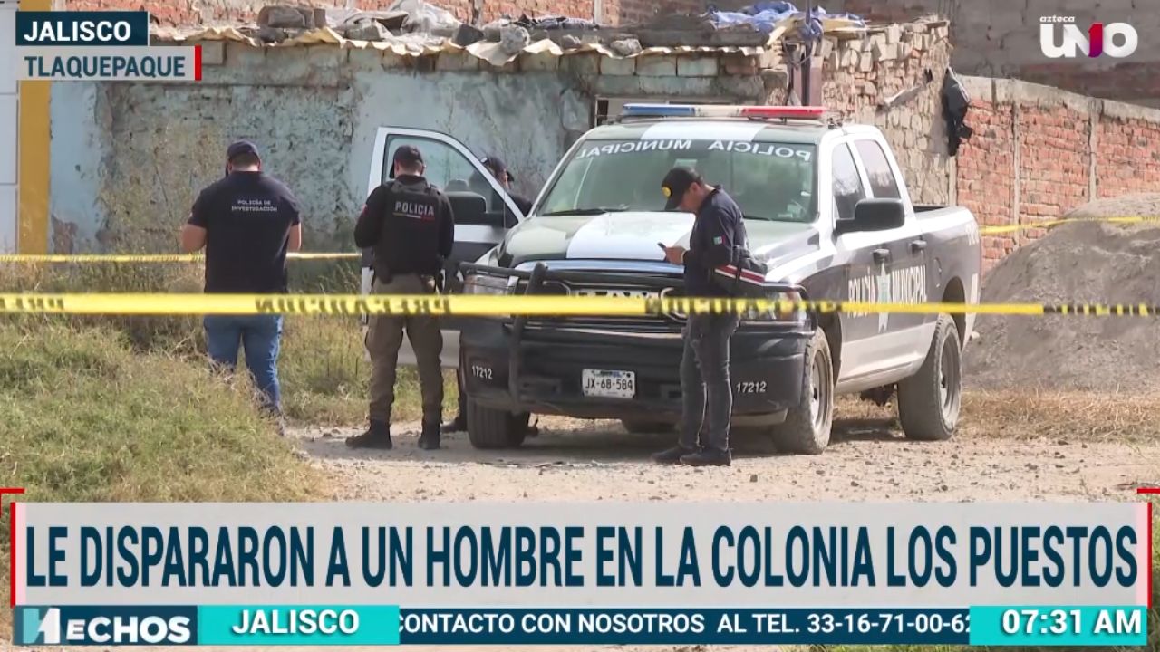 Hombre es agredido a balazos afuera de su casa en Los Puestos, Tlaquepaque