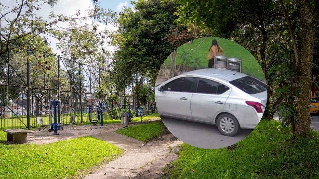 Dueña aparenta pasear a su perrito y lo termina abandonando en el parque