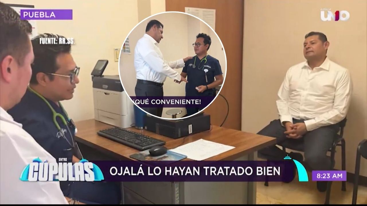 Sátira Cupulosa: ¿Ahora si confía? Tras atenderse en el extranjero, Alejandro Armenta Mier acude a hospital público en Puebla y desata críticas por la “austeridad” de su gobierno