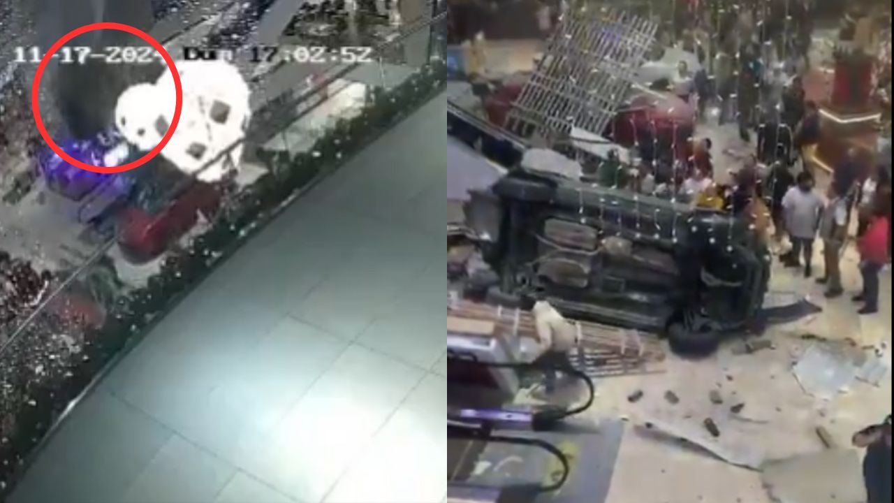 Camioneta cae de un quinto piso en un centro comercial de Guatemala y ...