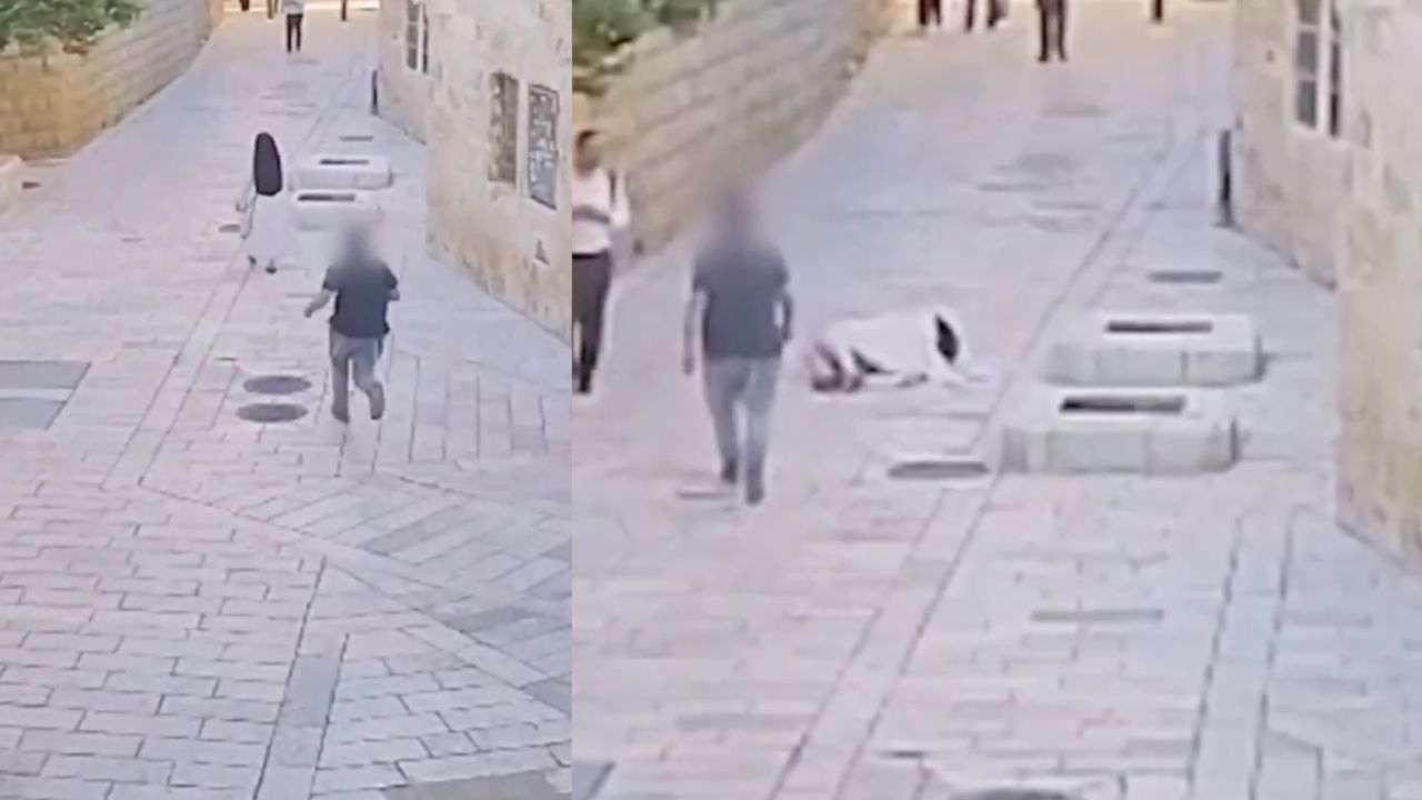 VIDEO FUERTE: Captan agresión contra monja en plena calle; sujeto corrió hacia ella sin razón aparente