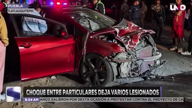 Conductor provoca fuerte accidente en la Zaragoza–Tlatlauquitepec y huye