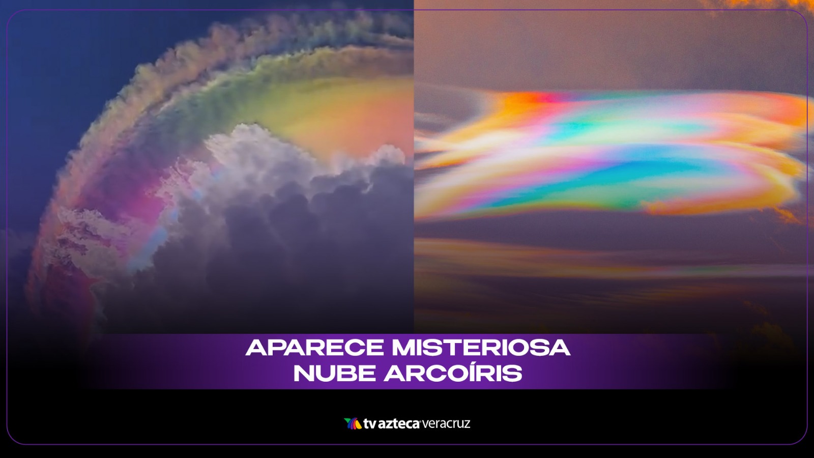 Video de arcoíris en el cielo con una nube misteriosa; causa asombro en ...