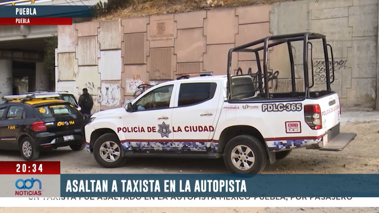 Presunto pasajero asaltó a taxista en la autopista México-Puebla