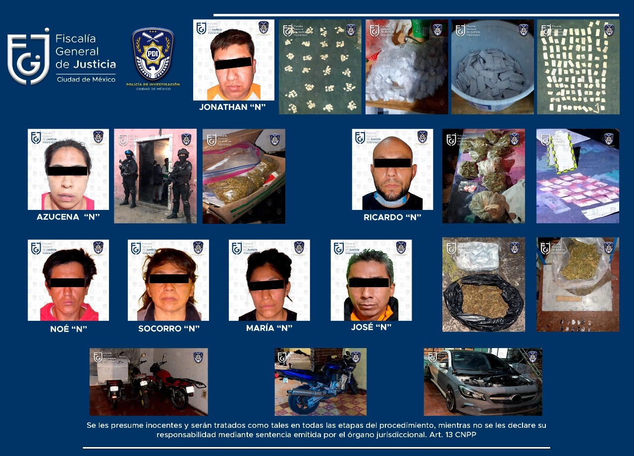 Siete detenidos y droga asegurada durante cateos en la CDMX - Vimarsana News