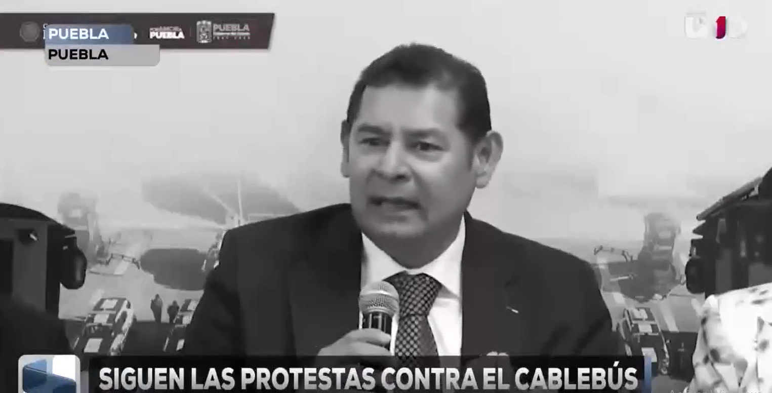 Poblanos marcharán por quinta ocasión para exigir la CANCELACIÓN TOTAL DEL CABLEBÚS, impulsado por Armenta Mier