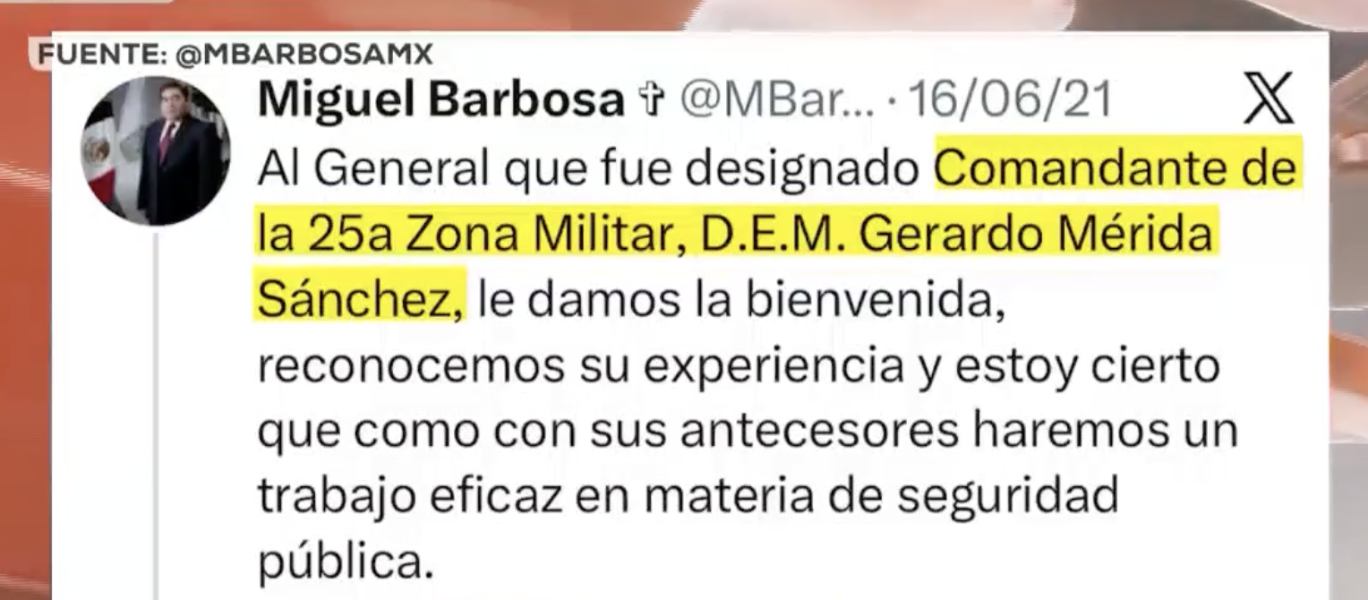 ¡Morenistas en la lupa! Gerardo Mérida Sánchez, exsecretario de Seguridad Pública de Sinaloa y exgeneral de División en Puebla, también aparece en la lista de vínculos con el crimen organizado de Estados Unidos
