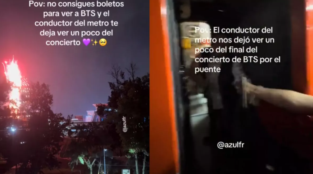 VIDEO: Chofer del Metro CDMX detiene el tren para que las Army puedan ver el concierto de BTS