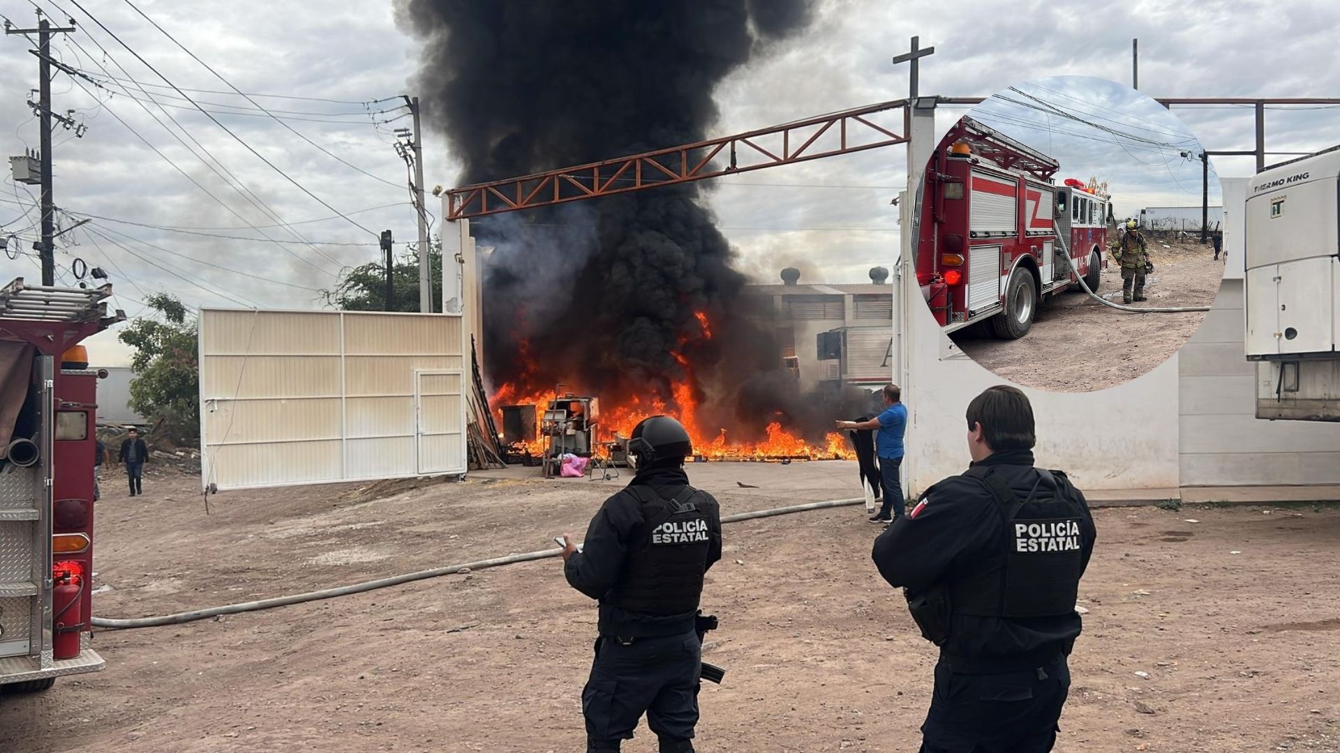 Se incendia bodega de la colonia Miguel de la Madrid, en Culiacán