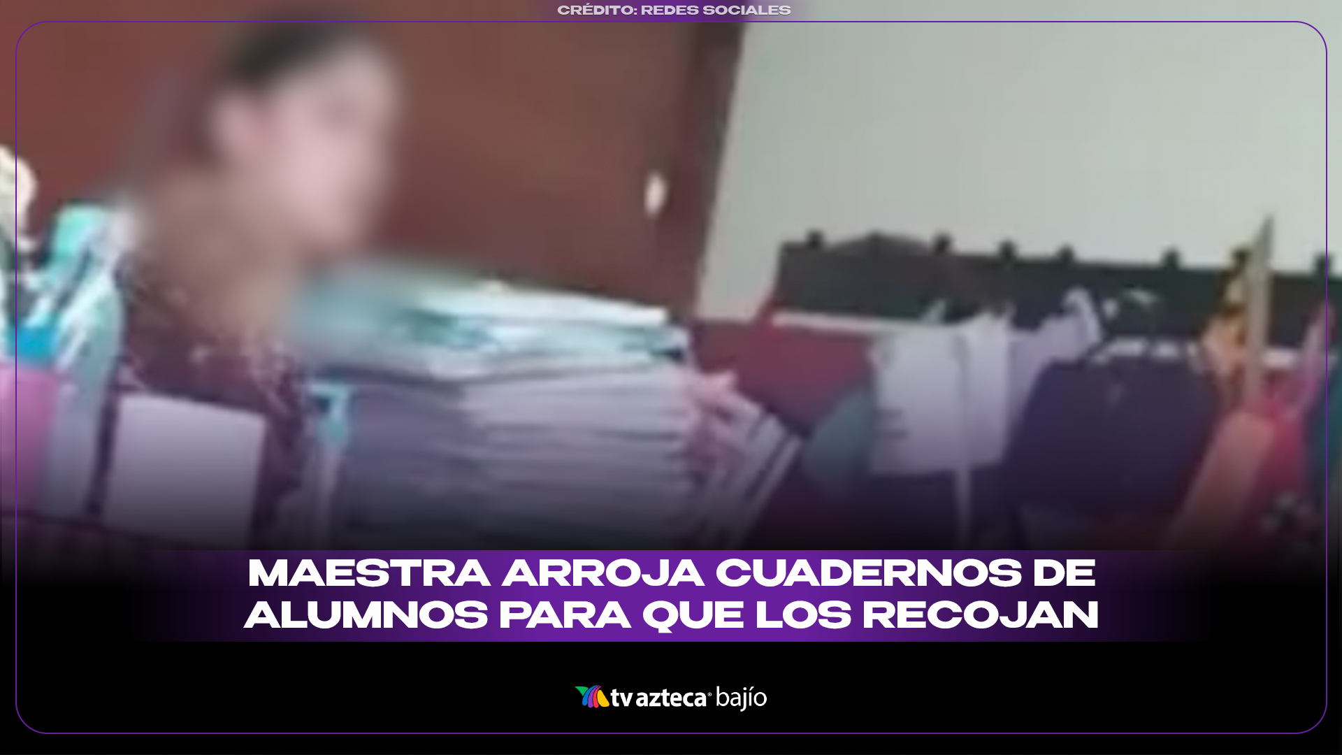 Maestra arroja cuadernos de alumnos de primaria para que los recojan en ...