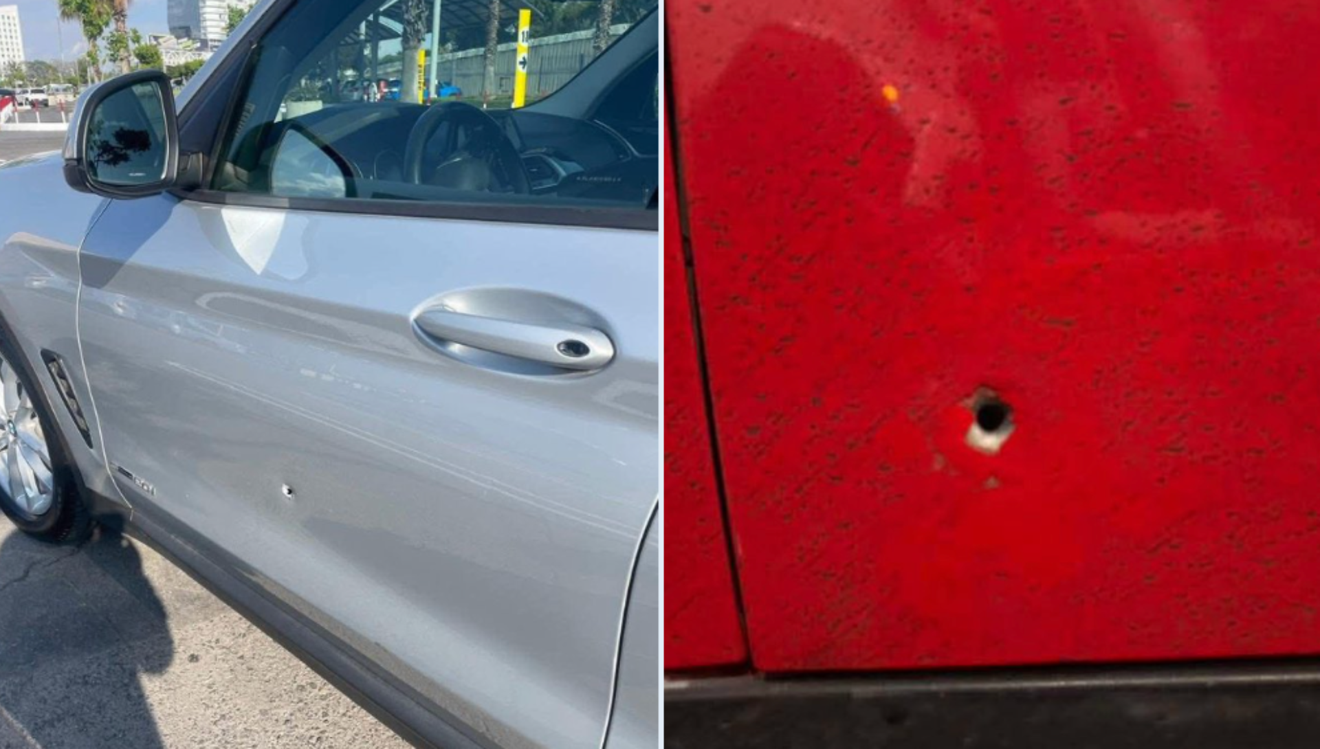 IMÁGENES: Reportan dos autos con impactos de bala en la Vía Atlixcáyotl; señalan a un tirador anónimo