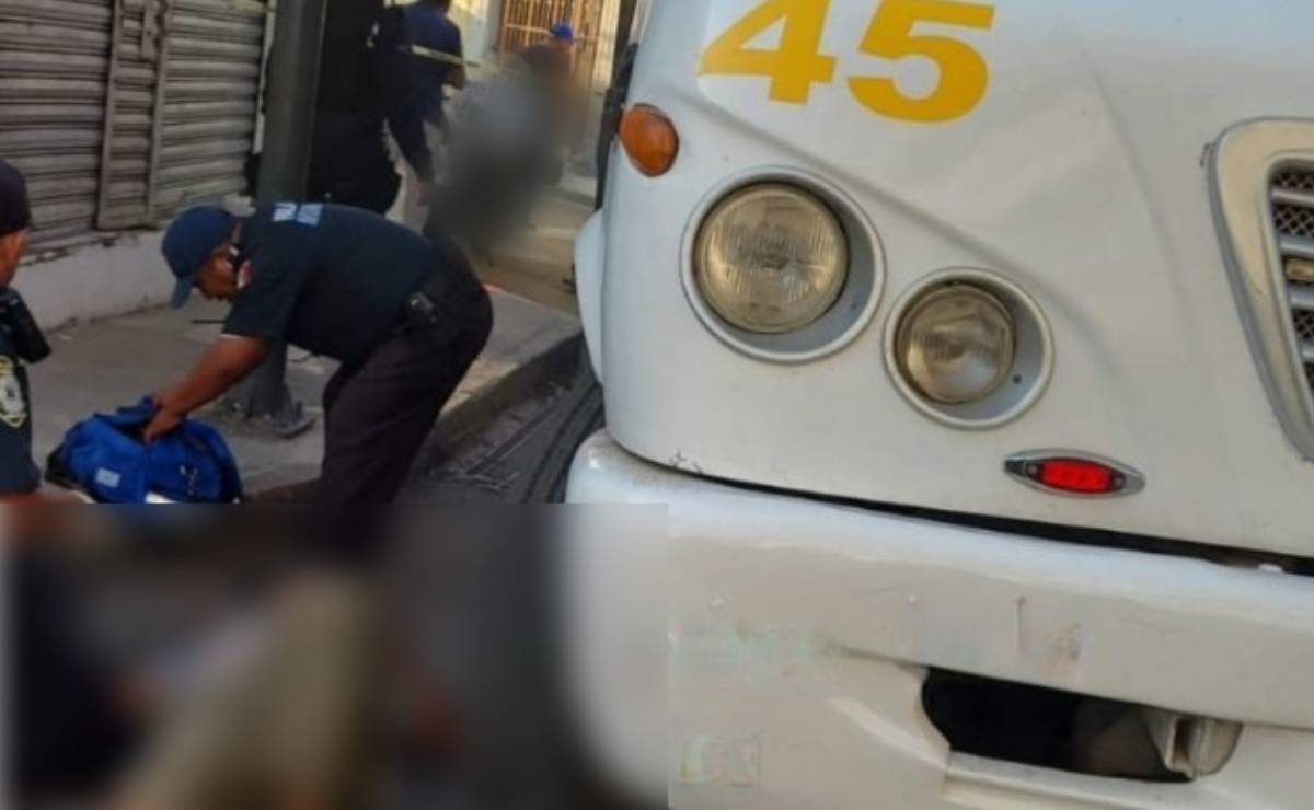 Camión atropella a abuelito en el centro de Mérida