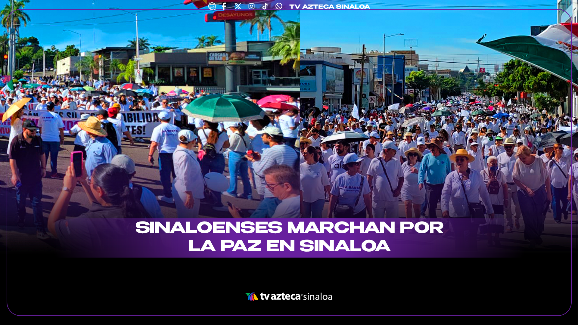 Marcha por la paz en Culiacán; Miles marchan desde La Lomita (VIDEO)
