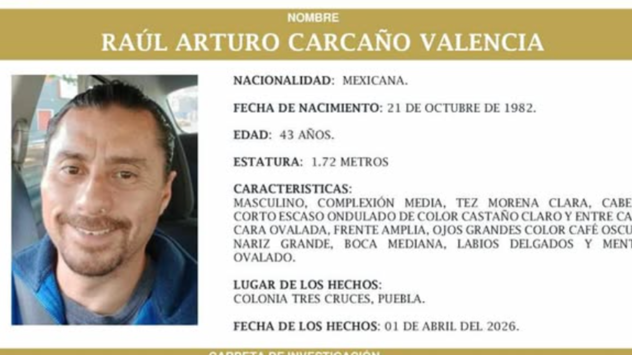Reportan como desaparecido al taxista Raúl Arturo Carcaño mientras realizaba viaje en Puebla