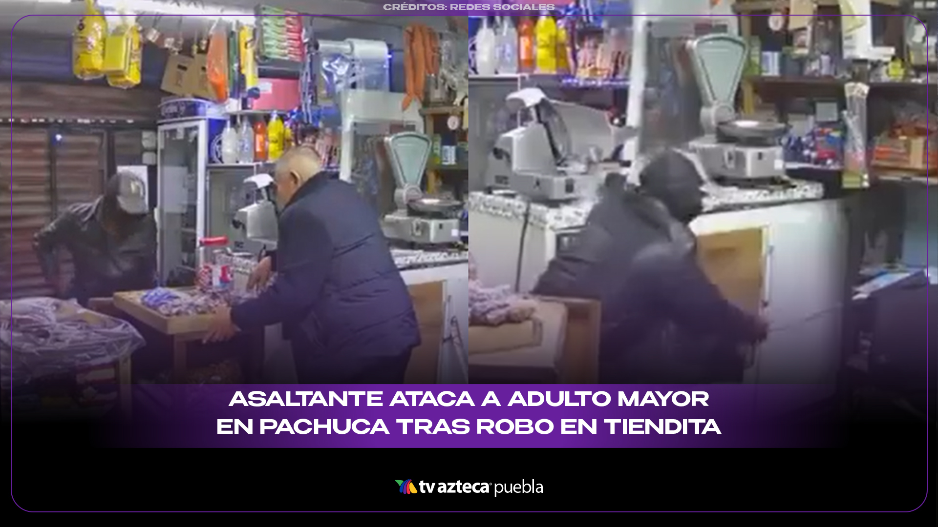 Asaltante ataca a adulto mayor en Pachuca tras robo en tiendita y queda prófugo