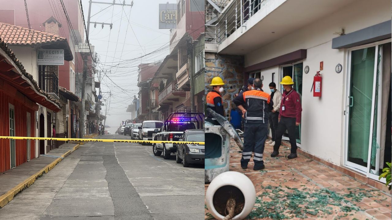 Explosión y fuga de gas causó pánico en hotel de Tlatlauquitepec hoy; un hombre presentó quemaduras