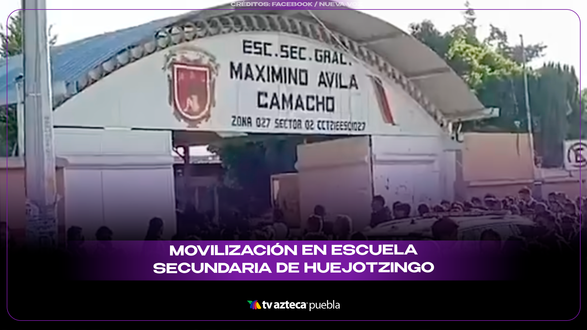 Movilización en secundaria de Huejotzingo por presunta amenaza de ataque activa operativo de seguridad.