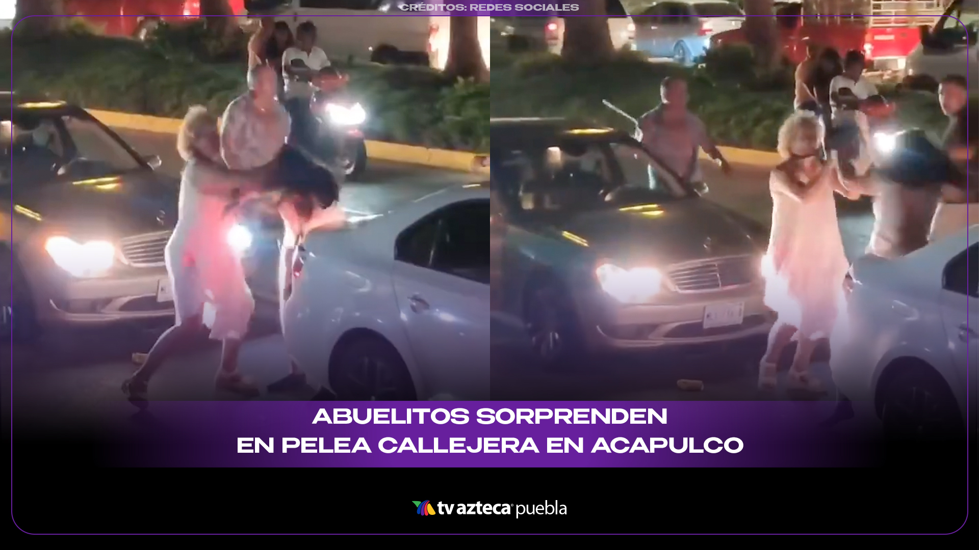 Abuelitos sorprenden en pelea callejera en Acapulco y se vuelven virales