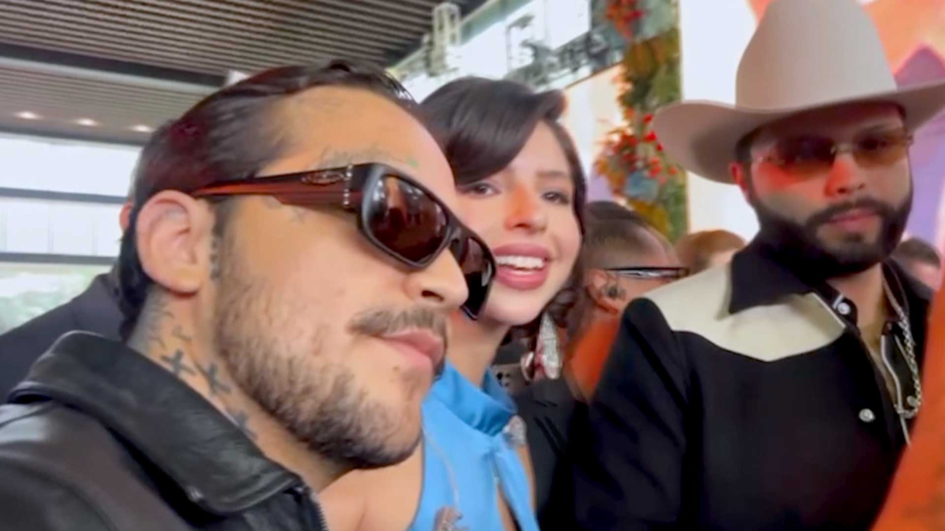 Angela Aguilar y Christian Nodal HUYEN de la prensa entre celebridades ...
