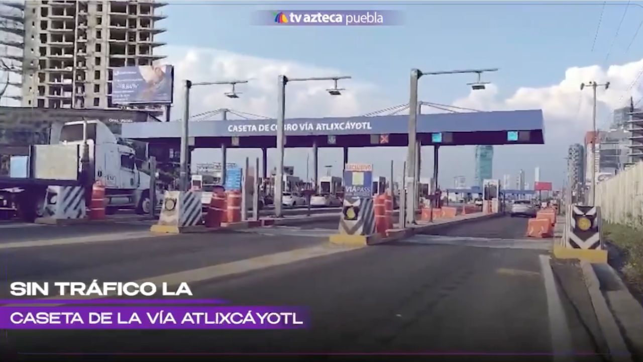 ¡Aproveche! Así se encuentra la caseta de la Vía Atlixcáyotl la tarde de HOY sábado