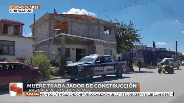 Trabajador pierde la vida tras caer de un segundo piso en Ciudad Juárez
