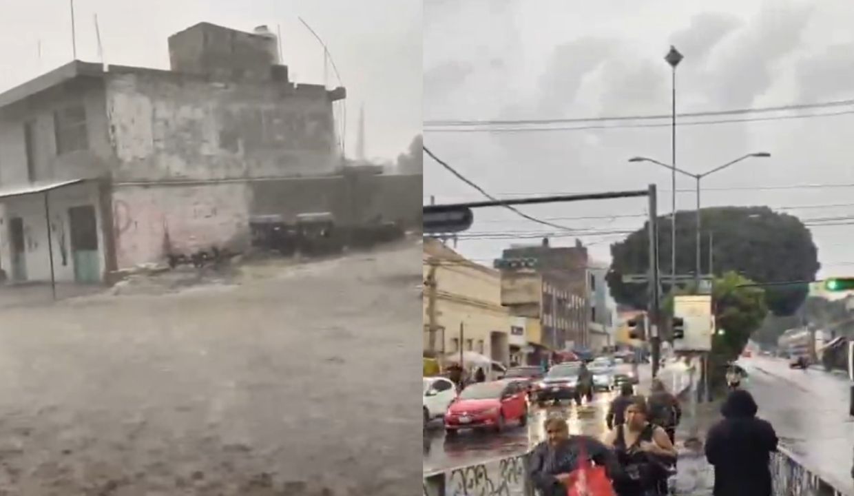VIDEO: Lluvia sorprende a varios puntos de Puebla la tarde de HOY