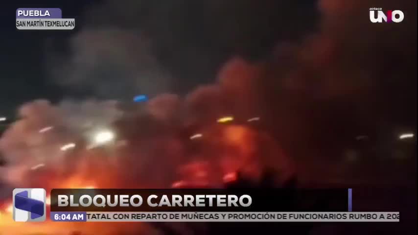 Bloqueo en la México–Puebla por desaparición de joven en San Martín Texmelucan