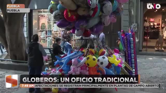 Globeros en Puebla mantienen tradición pese a caída en ventas