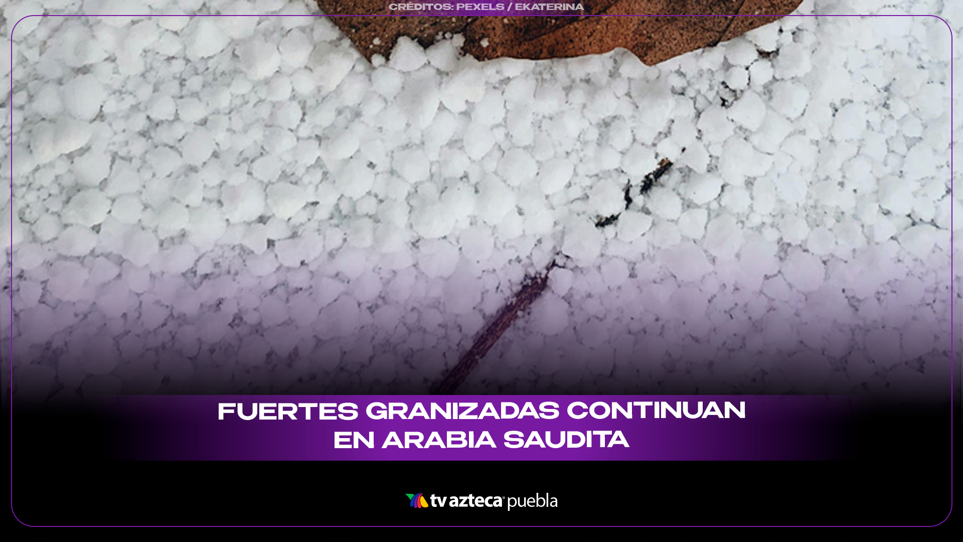 Granizadas cubren de blanco el desierto de Hail en Arabia Saudita.