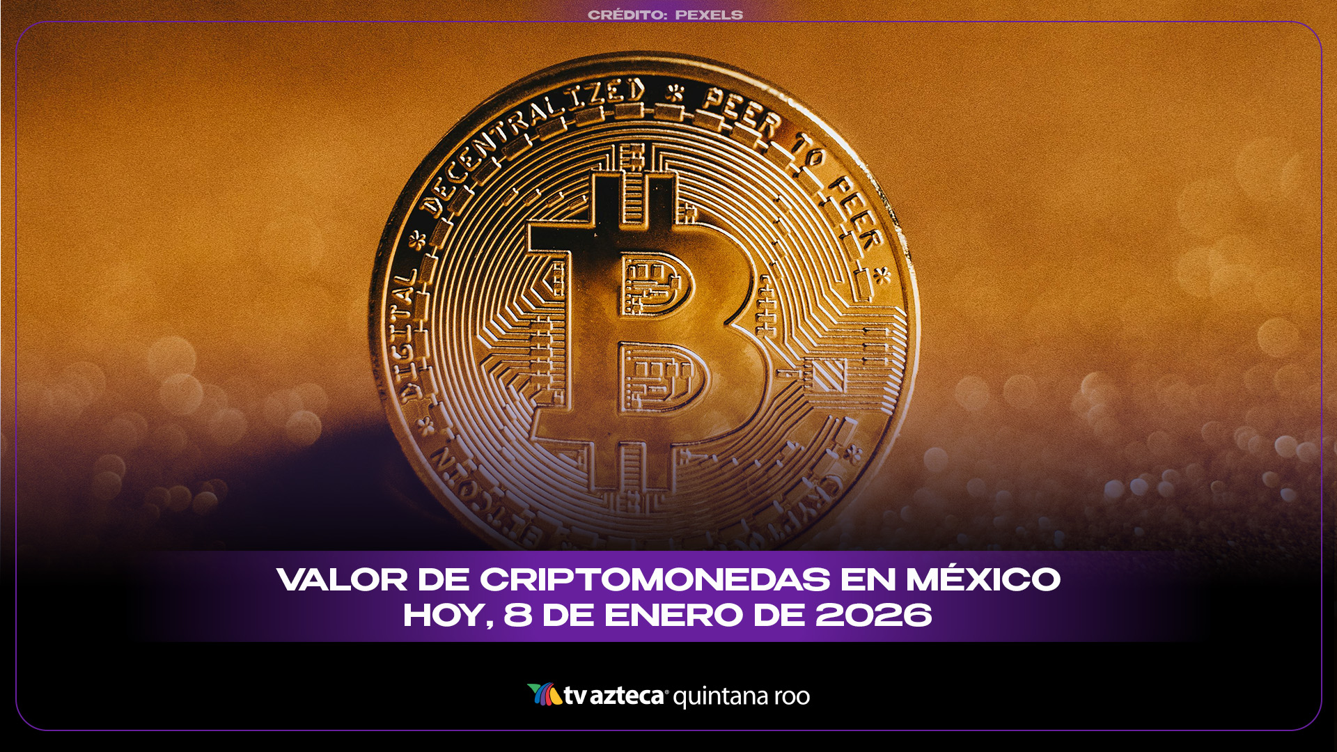 Valor de criptomonedas en México hoy: precios en pesos y cotización este 8  de enero de 2026
