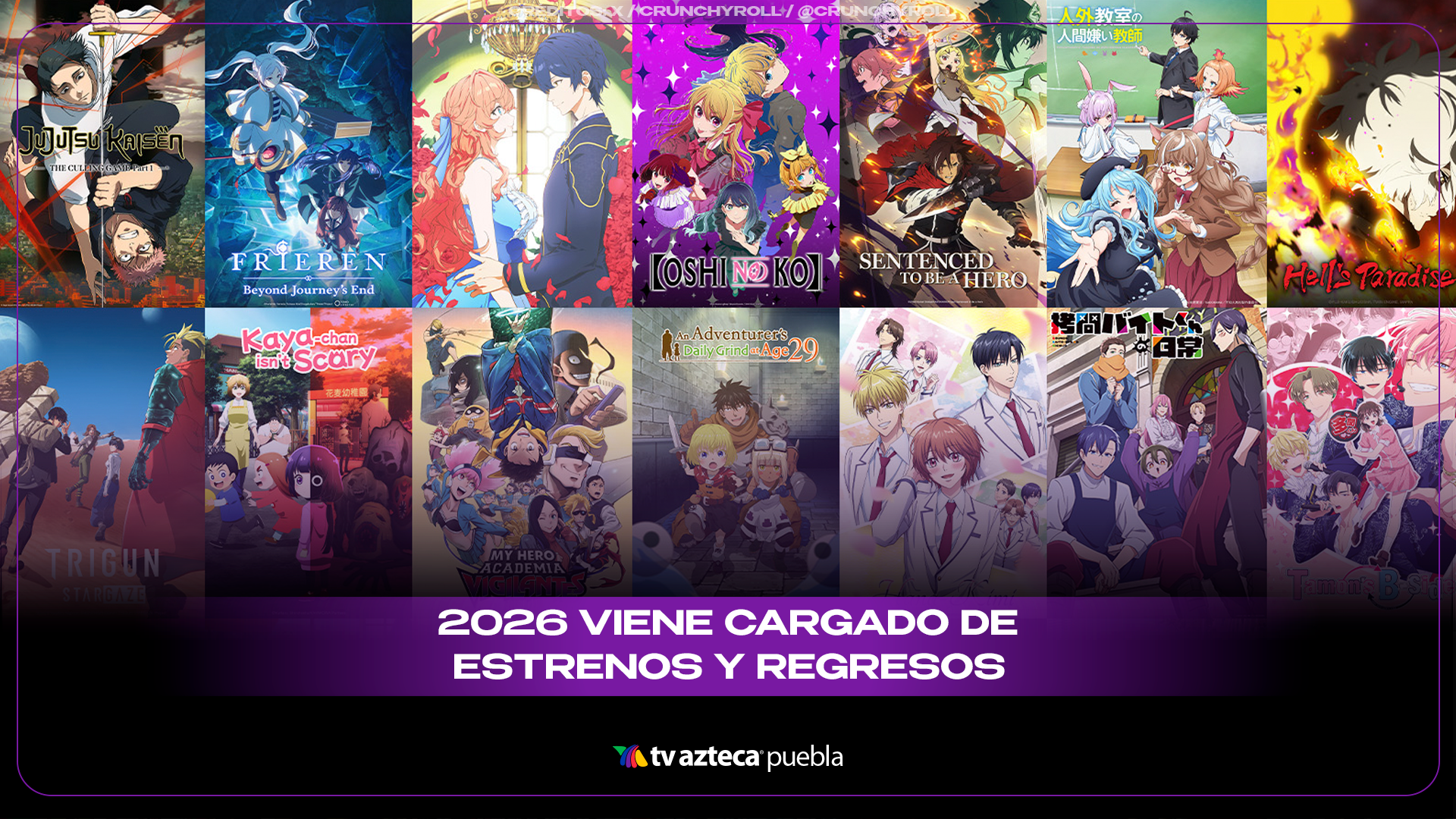 estrenos de anime 2026 nuevas temporadas regresos jujutsu kaisen bleach